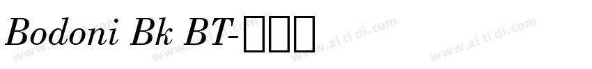 Bodoni Bk BT字体转换
